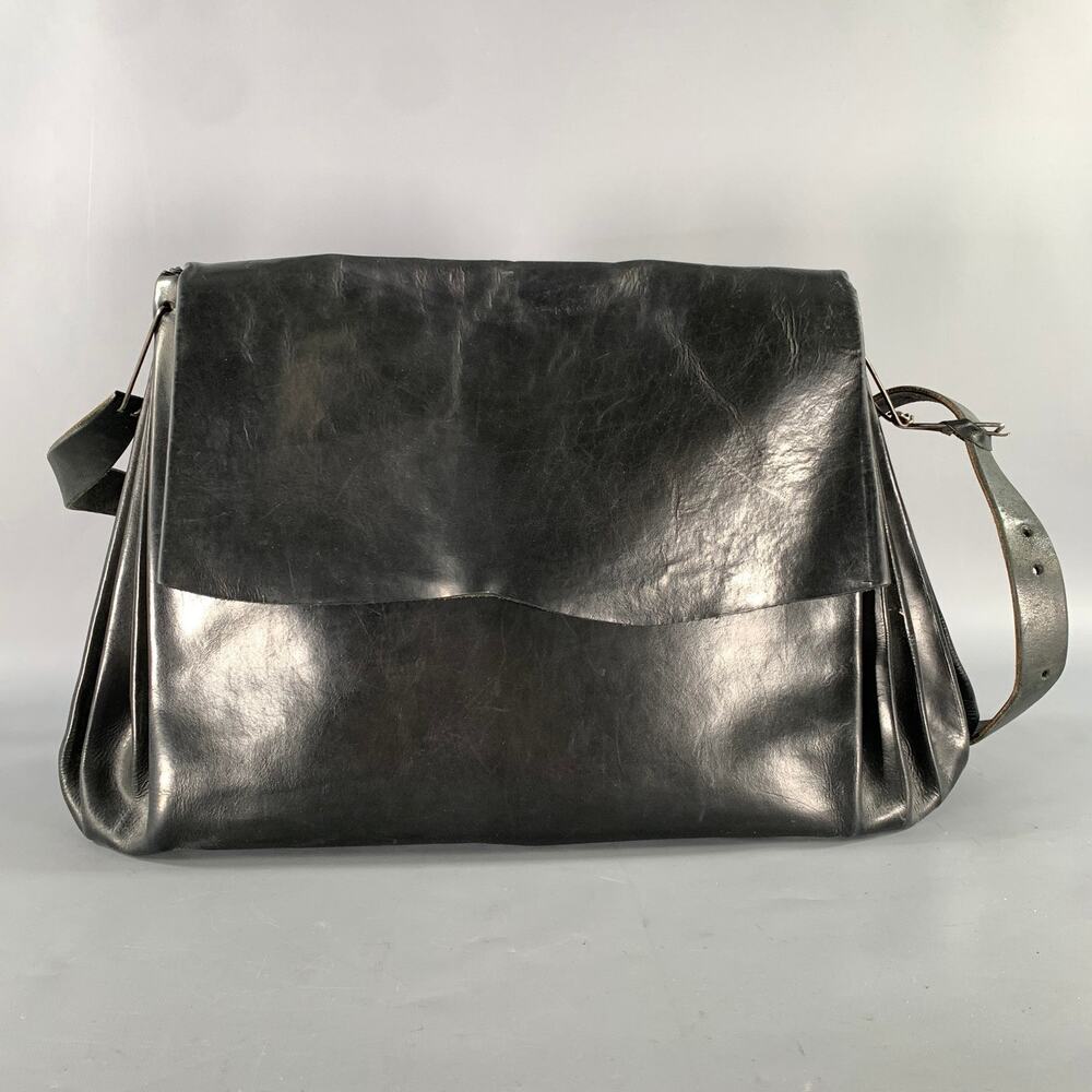 M.A+ Black Leather Tote Bags